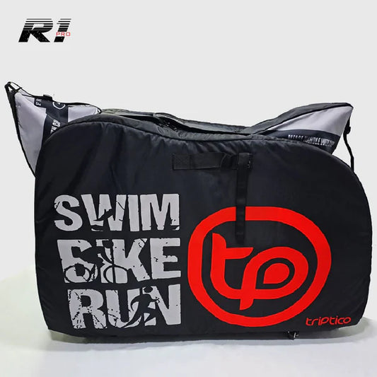 MALETA R1 PRO SWIN - BIKE - RUN NEGRO - NARANJA
