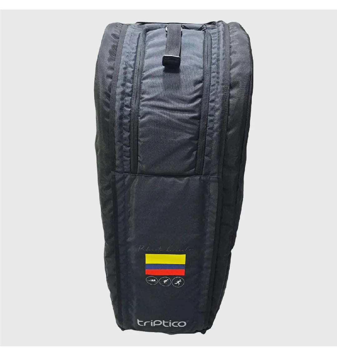 MALETA R1 PRO SWIN - BIKE - RUN NEGRO - NARANJA